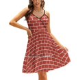 thumbnail image 1 of Brick Wall Pattern With Red Bricks Square Neck Dress Cute Loose Print Dresses Elegant Beach Party Dress Brick Pattern Wall Red, 1 of 5