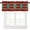 Aztec-2, variant on Aztec Kitchen Curtain Valance for Windows,Farmhouse Red Window Drape Treatment,Vintage Wood Grain Short Topper Small Tier Curtains, 54 * 18inch 1 Panel Valance