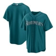 thumbnail image 1 of Mariners Seattle Mariners 24 Griffey Jr. 44 Rodriguez MLB Chandail de Baseball Chandail Teal Blank-Hu, 1 of 2