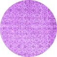 thumbnail image 1 of Ahgly Company Indoor Round Abstract Purple Contemporary Area Rugs, 6' Round, 1 of 4