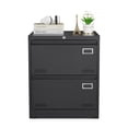 thumbnail image 6 of Office Black Metal Filing Cabinet with Widened Drawers One Word Handle Stylish Design, 6 of 6