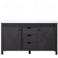 thumbnail image 3 of Lexora Home Marsyas 60" Quartz Top Double Vanity with Sinks in Brown, 3 of 8
