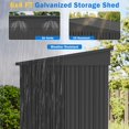 thumbnail image 3 of Sesslife 6x4 ft Outdoor Metal Steel Storage Shed with Sliding Roof & Lockable Door for Backyard, Garden, Gray, 3 of 8