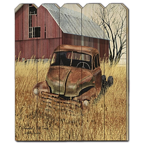 TrendyDecor4U Granddads Old Truck By Billy Jacobs Wall Art BJ1140P
