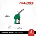 thumbnail image 3 of Fill-Rite FRBN100HAS 1" x 20' Fuel Transfer Discharge Hose w/Automatic Nozzle (Green), & Swivel, 3 of 6