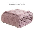 thumbnail image 3 of Wuztai Checkered Plush Velvet Blanket for Sofa, Lightweight Travel Nap Throw for Car Chair, Reversible Soft Lounge Blanket, 3 of 5