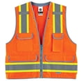 thumbnail image 2 of Ergodyne GloWearÂ® 8254HDZ Type R Class 2 Heavy-Duty Surveyors Vest, Orange, L/XL, 2 of 6