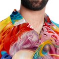 thumbnail image 5 of Mind car Men's Hawaiian Printed Short Sleeve Button Down Casual Beach Shirt's, Unisex, 5 of 6