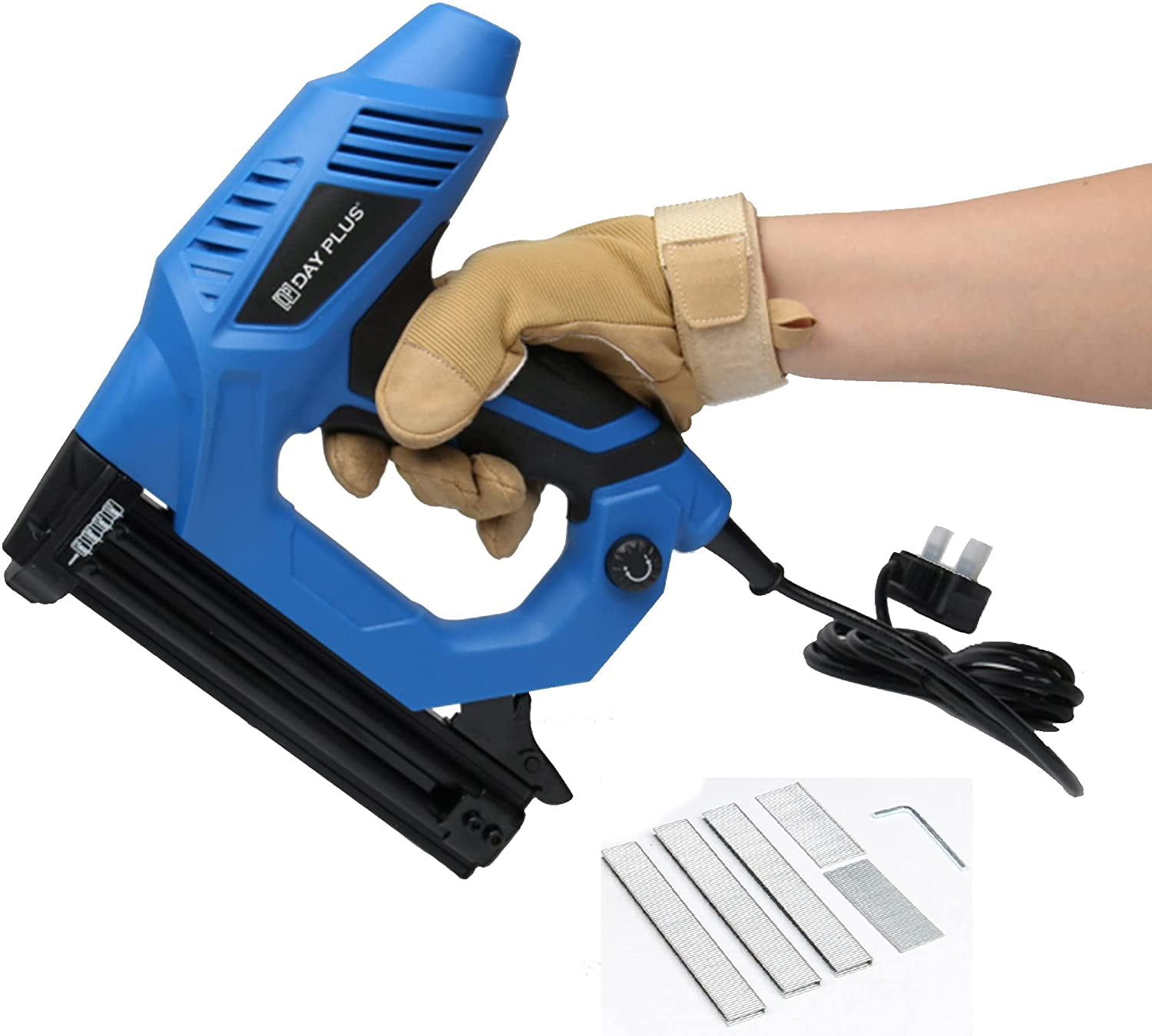 Bowoshen Nail Gun,18 Gauge Brad Nailer 3/8inch to 11/4inch Length