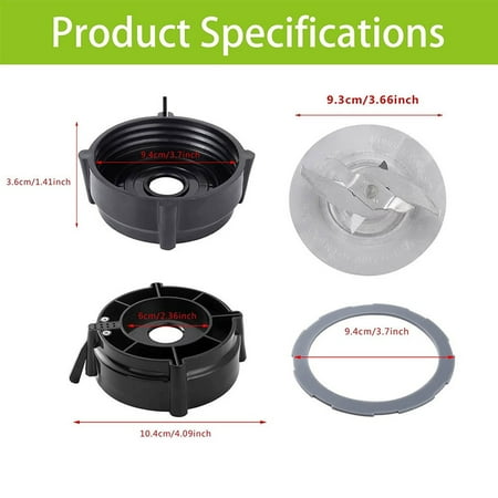 

Steel Cutter Blade Bottom Base Cap Rubber Gasket For Oster Pro 1200W