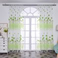 thumbnail image 2 of 1 Sheet Window Gauze Rod Pocket Design Pastoral Translucent Beautiful Printing Sheer Curtain Home Decoration, 2 of 7