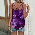 thumbnail image 5 of 2024 Womens Summer Tank Tops Flower Print Top Women Spaghetti Straps Sexy Pleated T-Shirts Sleeveless Vest Women's Round Neck Tank Top Casual Comfortable T Shirts, 5 of 5