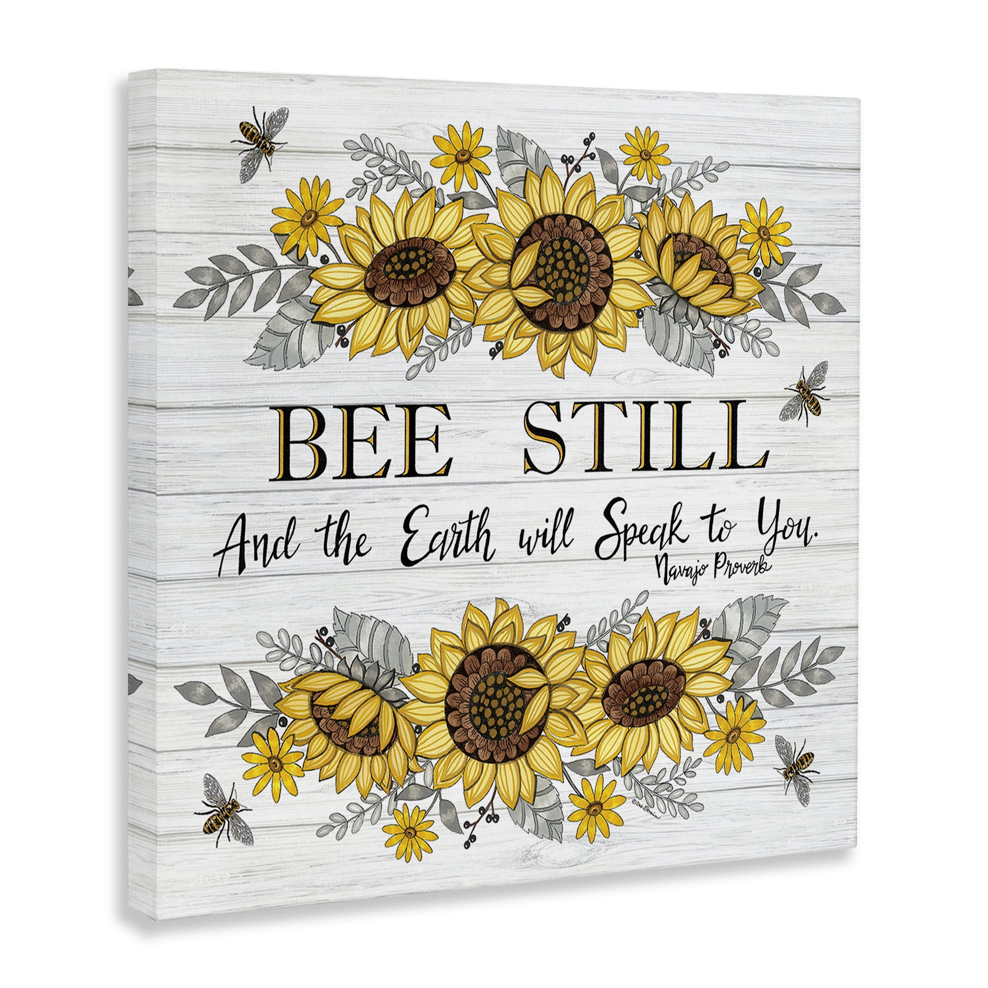 Stupell Industries Earth Will Speak To You Plants & Flowers Painting Wrapped Canvas Art Print Wall Art, 17 x 17