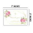 thumbnail image 3 of Lashicorn Baptism Christening Baby 1st Communion Thank You for Celebrating Postcards  30pk 5x7 Church Invitations Floral Tags Bulk Girl Boy Cross, 3 of 5