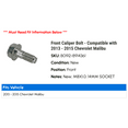 thumbnail image 2 of Front Caliper Bolt - Compatible with 2013 - 2015 Chevy Malibu 2014, 2 of 2
