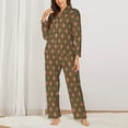 thumbnail image 2 of Kdxio Green and Pink Squares Women's Pajama Sets Long Sleeve Button Down Sleepwear Nightwear Soft Pjs Lounge Sets-Small, 2 of 7
