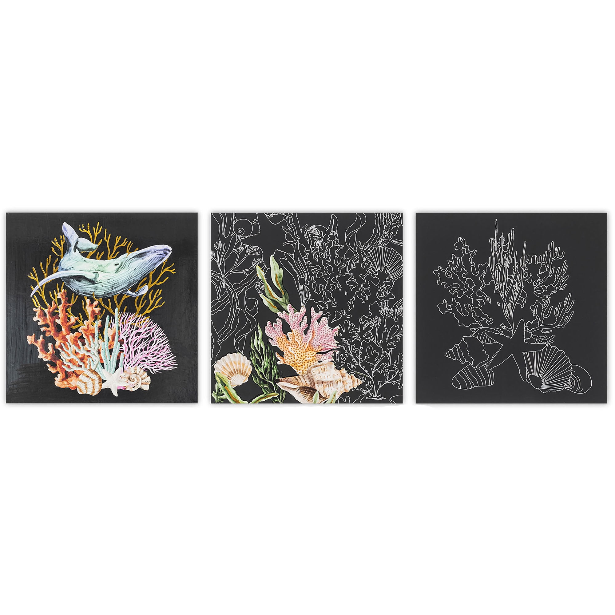 Brea Reese: Scratch Art Paper Pad - Under the Sea - 12 Sheets, 6 Guided Designs, Metallic Accents, Dual-Tip Stylus & Brush, 8x8" Pages, Adult Craft