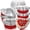 24, variant on Valentines Heart Shaped Aluminum Foil Cake Pan with Lids 7.4" Red Large Disposable Valentines Food Baking Pan Packing Tins Takeaway Containers for Valentine's Day Party Supplies