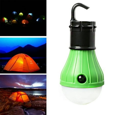 

Portable 3 Levels LED Lantern Tent Light Bulb for Camping Hiking Fishing Emergency Battery Powered Light (Green)