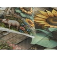 thumbnail image 3 of Ambesonne Rustic Quilted Coverlet 3 Pcs, Vintage Farm Pig and Horse, Queen Size, Mustard Green Taupe, 3 of 4