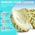 thumbnail image 5 of Premium Floral Pattern Memory Foam Seat Cushion Ergonomic Chair Pad for Office Chair, Car, Airplane & Bleachers Sciatica, Tailbone Hip & Back Pain Relief - Chair Cushion for Long Office Workers., 5 of 5