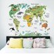 thumbnail image 3 of Animal mapa niños habitación pegatinas de pared impermeable extraíble 60x90cm Afortunado Sencillez, 3 of 3