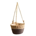 thumbnail image 6 of SPRING PARK Hand Woven Knitted Hanging Flower Basket Bucket Plant Pot Planter Home Decor, 6 of 6