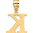 thumbnail image 3 of 14K Yellow Gold Polished Etched Letter K Initial Pendant(Length 20) - Jbsp, 3 of 5
