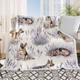 thumbnail image 3 of Sleepwish Dog Throw Blanket Sherpa Throw Blanket, German Shepherd Blanket White Throws for Couch Sofa, 50x60", 3 of 7