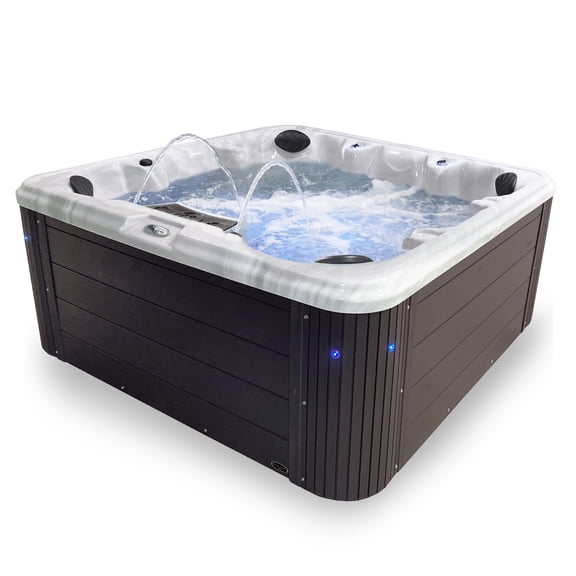 Aqualife by Strong Spas Insight 6 Person 73-Port Non-Lounger Spa, 34 Jets, Espresso
