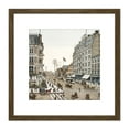 thumbnail image 1 of Magnus New York Broadway 42nd Street Junction Engraving 8X8 Inch Square Wooden Framed Wall Art Print Picture with Mount, 1 of 4