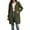 Army Green, variant on Vivianyo HD Women's Fall Winter Mid Length Zip Up Hoodies, Elastic Cuff Side Patch Pocket Long Sleeve Fleece Hoodie for Casual Daily Wear, Sizes S-3XL