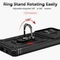 thumbnail image 6 of for Moto G Stylus 5G 2023 Case with Slide Camera Cover HD Screen Protector [Military Grade Drop Tested] Magnetic Ring Holder Kickstand Protective Phone Case for Motorola Moto G Stylus 5G 2023, Black, 6 of 9