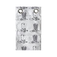 thumbnail image 1 of Western Hanging Pocket Organizer, Repetitive Pattern of Cowboy Boots Symbolizing West Side Monochrome Style, Printed Polyester Storage Bag with Pockets, 9" x 16", Dark Grey and White, 1 of 2