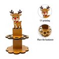 thumbnail image 2 of Fievgin Christmas Money Holder Reindeer Wooden Cash Cake Stand Multi-Layer Money Display Rack for Table Decor, 2 of 7