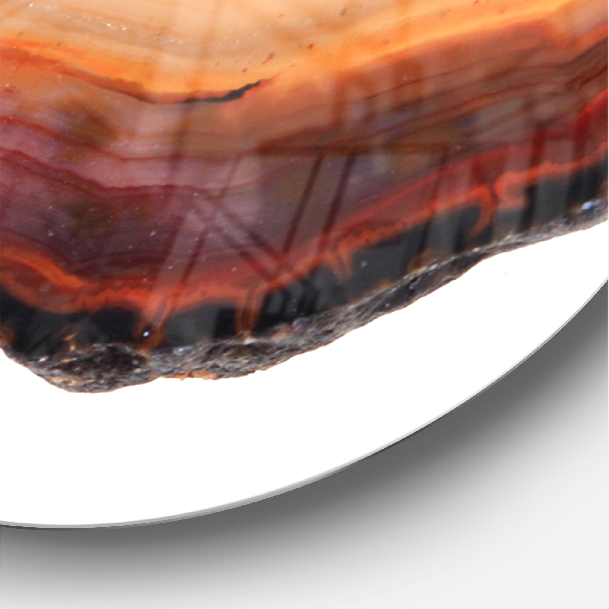 Designart 'Brown agate isolated ' Modern wall clock