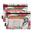 thumbnail image 6 of 2 Pack Flip Folders with Clear PVC Window Binder Pouches 3-Ring Binder Organizer for Office & Home Red Flowers and Leaves, 6 of 6