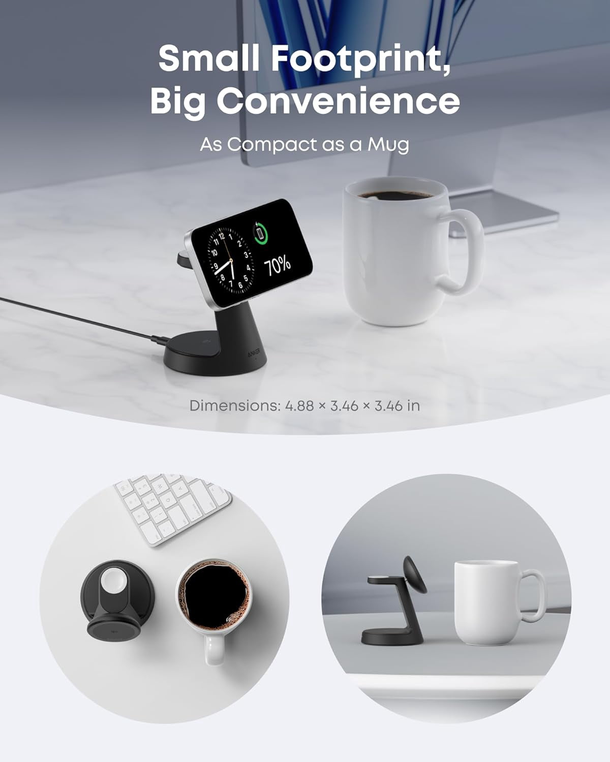 Anker MagSafe Charger Compatible, MagGo 3-in-1 Charging Station