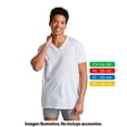thumbnail image 2 of Playera Interior Cuello V Fruit Of The Loom Super Value para Hombre, 5 Piezas Blanco Talla M, 2 of 4