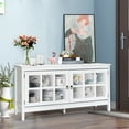 thumbnail image 4 of Gymax TV Stand Modern Wood Storage Console Entertainment Center w/ 2 Doors White, 4 of 10