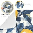 thumbnail image 2 of Yayeee Dish Drying Mat for Kitchen Counter 16"x18" Microfiber Absorbent Pad, Beige Plaid Lemon, 2 of 7