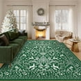 thumbnail image 2 of HOMERRY Xmas Rug Christmas Home Decor Tree Deer Print Area Rug Washable Non-slip 6' x 9' Modern Throw Rug for Living Room Indoor Green Carpet, 2 of 5