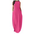 thumbnail image 1 of Robes Maxi Sans Manches Amples pour Femmes, Robe Longue Décontractée avec Poches, 1 of 5