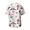 thumbnail image 4 of Goofa Dachshund Dog Puppy Printed Men's Casual Short-sleeved Shirt,Lightweight Breathable Button-down,Summer Casual men's top,Versatile Fashion shirt-Medium, 4 of 7