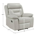 thumbnail image 3 of Lexicon Yates Microfiber Reclining Chair in Brownish gray, 3 of 5