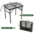 thumbnail image 2 of NovaCraft  Folding Grill Table for Outside with Shelf, Lightweight Portable Double Layer Metal Aluminum Outdoor Grill Table with Adjustable Height Legs, Camping Picnic Cooking BBQ (S), 2 of 14