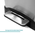 thumbnail image 4 of Home Zone Living 13 Gallon Dual Compartment Stainless Steel Kitchen Trash Can with Step Pedal and Soft Close Lid, Silver, 4 of 8