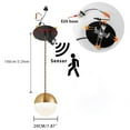 thumbnail image 2 of KAYYELAMP Gold & White Ball Glass Shade Motion Sensor Recessed Light Conversion Kit for E26 Recessed Mount Cans Vintage Pendant Ideal for Entrance Stairs 1Pcs, 2 of 6