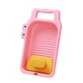 thumbnail image 2 of DOLITY Mini Washing Board Washboard Basin for Kids Training Small Delicate Articles Pink, 2 of 9