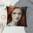 thumbnail image 2 of Rose Leslie - Pillow Cover Case Oatmeal, 2 of 5
